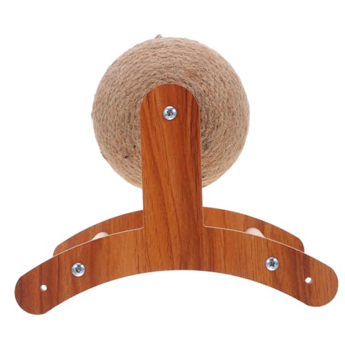 TOYZFRIENDY Kratzkugel Katzen Sisal Kratzspielzeug mit Natürliches Kratzbrett für Katzen Handgewickelt Langlebig Schützt Möbel Interaktives Indoor für Katzenpflege und Krallenpflege von TOYZFRIENDY