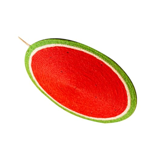 TOYZFRIENDY Kratzpad Katze Sisal Wassermelonen Design Langlebig Spielerisch Drinnen Katzenzubehör zur Entlastung und Beschäftigung von TOYZFRIENDY