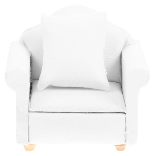 TOYZFRIENDY Miniatur Sofa Haustiersofa Weiß Kleintier Kuschelplatz Hamster Chinchilla Meerschweinchen Kleintiermöbel Schlafplatz Versteck für Hamsterkäfig von TOYZFRIENDY