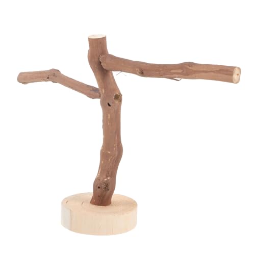 TOYZFRIENDY Natürliche Papageien Sitzstange aus Robustem Weinlaubholz mit Rauer Oberfläche Kratzfestem Kauspielzeug und Mehrfach Stehplatz für Wellensittiche Nymphensittiche und Sittiche mit von TOYZFRIENDY