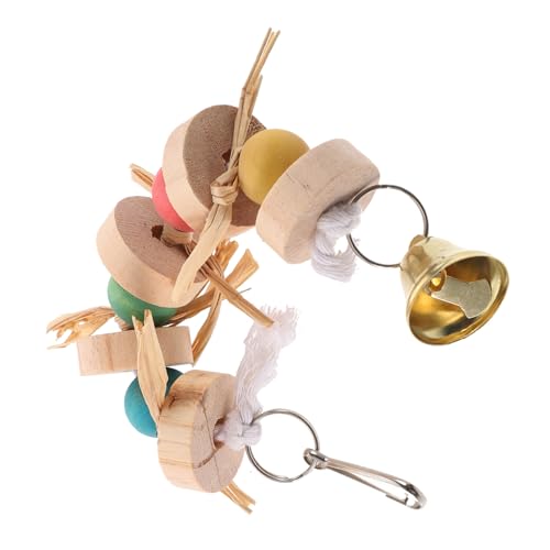 TOYZFRIENDY Papagei Kauspielzeug aus Vogelkäfig Hängespielzeug mit Schaukelfunktion Leichtes Langlebiges Vogelspielzeug für Wellensittiche Nymphensittiche und Kleine Vögel Multifunktional und von TOYZFRIENDY
