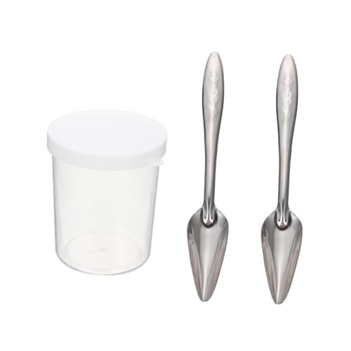 TOYZFRIENDY Papageien Fütterungslöffel Metall Langlebig mit Messbecher Kein Auslaufen für Kleine und Mittelgroße Vögel Praktische Reinigung und Aufbewahrung von TOYZFRIENDY