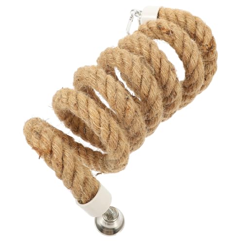 TOYZFRIENDY Papageien Kletterseil Baumwollseil mit Haken Robustes Vogelspielzeug für Käfig Bunte Futtersuch und Kauspielmöglichkeit Geeignet für Große und Kleine Papageien Langlebig und von TOYZFRIENDY