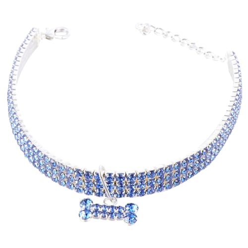 TOYZFRIENDY Pet Dog Collar mit Shining Verstellbares Hundehalsband mit Kette und Schnalle Hochwertiges Haustier Zubehör in Blau Stilvolles und Bequemes Accessoire für Spaziergänge und Outdoor TOYZFRIENDY Pet Dog Collar mit Shining Verstellbares Hundehalsband mit Kette und Schnalle Hochwertiges Haustier Zubehör in Blau Stilvolles und Bequemes Accessoire für Spaziergänge und Outdoor von TOYZFRIENDY