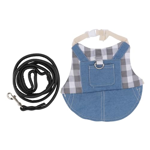 TOYZFRIENDY Pet Rabbit Plaid Kleidung Atmungsaktive Haustier Outdoor Kleidung mit Traktionsseil Geeignet für Kleine Kaninchen Frettchen und Zwergmeerschweinchen Komfortabel und Sicher für und von TOYZFRIENDY