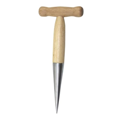 TOYZFRIENDY Pflanzdibbler Hochwertiges Gartenwerkzeug zum Mühelosen Setzen von Samen und Zwiebeln Ergonomischer Holzgriff Langlebig und Stark für Präzise Bodenlöcher von TOYZFRIENDY
