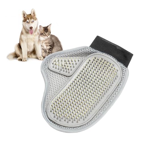 TOYZFRIENDY Pfotenpflege Handschuh für Hunde und Katzen Dualseitiger Fellpflegehandschuh mit Gummispitzen und Stahlnadeln Sanfte Fellentfernung für Feuchtes und Trockenes Haar Geeignet für von TOYZFRIENDY