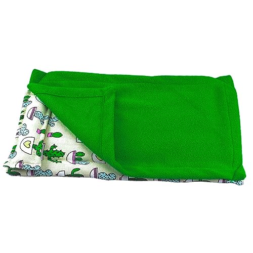 TOYZFRIENDY Plüsch Reptilien Schlafmatte für Hamster und Kleintiere Weiches Waschbares Haustiernest Warmes Kuschelbett für Meerschweinchen und Bartagamen Grün Atmungsaktiv und Komfortabel von TOYZFRIENDY