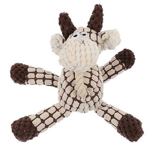 TOYZFRIENDY Plüsch tierspielzeug für Hunde Weiß Robustes Beißfestes Kauspielzeug mit Quietschfunktion Niedliches Haustier kauspielzeug für Welpen und Kleine bis Mittelgroße Hunde von TOYZFRIENDY