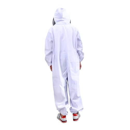 TOYZFRIENDY Professioneller Imkeranzug Ganzkörper mit Abnehmbarem Schleier XXL Weiß Elastische Bündchen für Sicheren Schutz vor Bienenstichen und Optimalen TOYZFRIENDY Professioneller Imkeranzug Ganzkörper mit Abnehmbarem Schleier XXL Weiß Elastische Bündchen für Sicheren Schutz vor Bienenstichen und Optimalen von TOYZFRIENDY