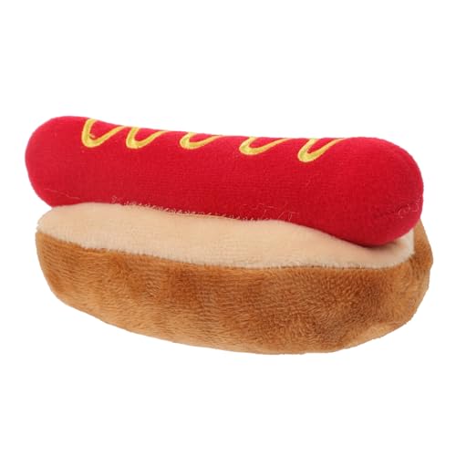 TOYZFRIENDY Quietschendes Hundespielzeug Plüschtier Wurst Kauspielzeug für Haustiere Beißfest Zahnpflege für Welpen und Kleine Hunde zur Beschäftigung und Zahngesundheit von TOYZFRIENDY