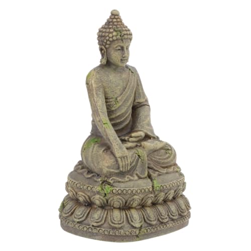 TOYZFRIENDY Resin Buddha Statue Aquarium Decoration Stabile Natürliche Buddha Landschaft Hochwertiges Kunstharz Geeignet für Süß Meerwasseraquarien Fischfreundliche Zen Deko Einzigartiges von TOYZFRIENDY