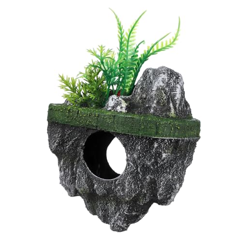 TOYZFRIENDY Schwimmende Aquarium Deko aus Harz Langlebige Realistische Stein attrappe Sicher für Fische und Wasserqualität Vielseitig Einsetzbar für Individuelle Aquarienlandschaften von TOYZFRIENDY
