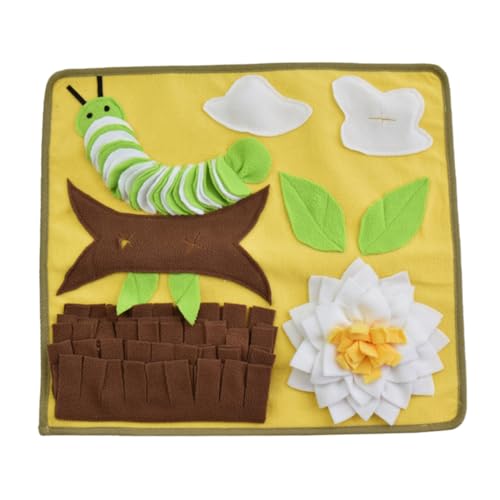 TOYZFRIENDY Snuffelmatte für Hunde aus Polar Fleece Tragbare Futtersuchmatte Kreatives Design Langsames Fressen Fördernd Komfortable Trainingsmatte für Welpen und Haustiere von TOYZFRIENDY