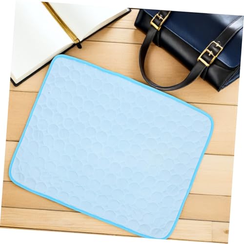 TOYZFRIENDY Sommer Pet Cooling Mat Eisseiden Kühlmatte für Hunde Katzen Selbstkühlend Waschbar Leicht Tragbar Für Drinnen Draußen Mittelgroße Hunde Welpen Hellblau von TOYZFRIENDY