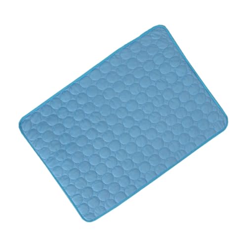 TOYZFRIENDY Sommerliche Kühlmatte Haustiermatte Blau Atmungsaktiv Kühlendes Hundebett Für Hunde Katzen Zuhause Reise Kratzfest Und Faltbar von TOYZFRIENDY