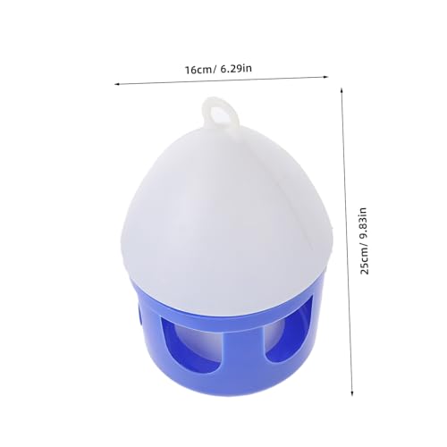 TOYZFRIENDY Tauben Wasserspender mit Aufhängevorrichtung Transparent blau mit Füllstandsanzeige und Schrägem Deckel zum Schutz vor Verschmutzung Geeignet für Tauben und Papageien Praktisches von TOYZFRIENDY