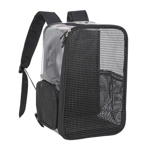 TOYZFRIENDY Transparenter Haustier Rucksack aus Robustem Material Atmungsaktiv und Geräumig für Katzen und Kleine Haustiere Bequem Tragbar für Outdoor ausflüge und Reisen von TOYZFRIENDY