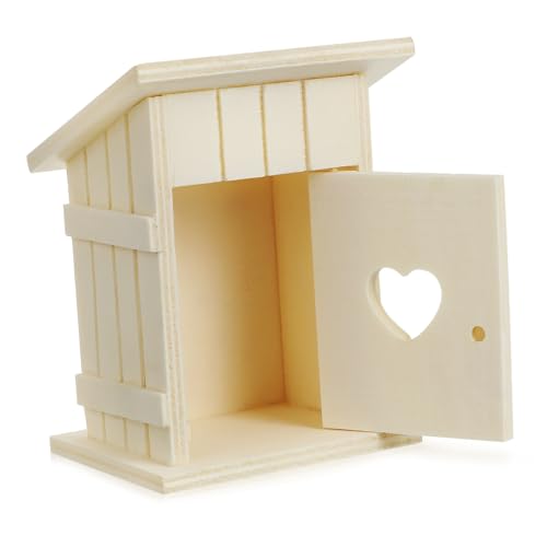 TOYZFRIENDY Unlackiertes Holz Vogelhaus Nistkasten für Kleine Gartenvögel Wetterfestes Vogelnest mit Großem Innenraum und Kleinem Eingang für Außendekoration und Einfache Befestigung TOYZFRIENDY Unlackiertes Holz Vogelhaus Nistkasten für Kleine Gartenvögel Wetterfestes Vogelnest mit Großem Innenraum und Kleinem Eingang für Außendekoration und Einfache Befestigung von TOYZFRIENDY