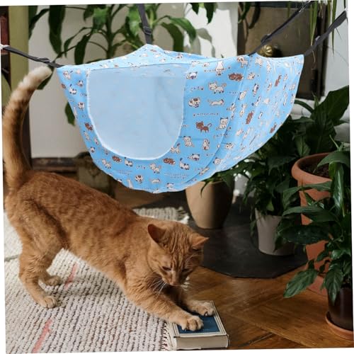 TOYZFRIENDY Verstellbare Doppellagige Katzenhängematte aus Strapazierfähigem Atmungsaktivem Material Komfortables Katzenbett für Kleine Haustiere Wie Katzen Kaninchen und Hamster Waschbar und TOYZFRIENDY Verstellbare Doppellagige Katzenhängematte aus Strapazierfähigem Atmungsaktivem Material Komfortables Katzenbett für Kleine Haustiere Wie Katzen Kaninchen und Hamster Waschbar und von TOYZFRIENDY