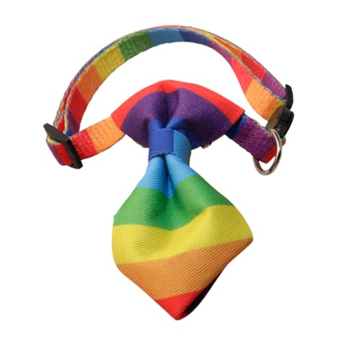 TOYZFRIENDY Verstellbares Katzen und Hundehalsband mit Bunter Regenbogen Schleife Atmungsaktives Stabiles Stoffhalsband für Kleine Haustiere Leichtes Outdoor Zubehör Sicher und Langlebig TOYZFRIENDY Verstellbares Katzen und Hundehalsband mit Bunter Regenbogen Schleife Atmungsaktives Stabiles Stoffhalsband für Kleine Haustiere Leichtes Outdoor Zubehör Sicher und Langlebig von TOYZFRIENDY