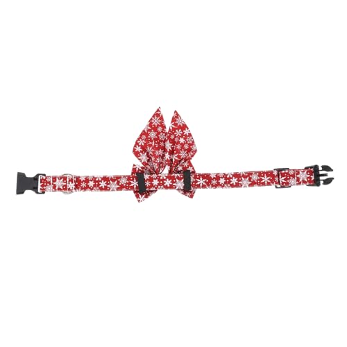 TOYZFRIENDY Verstellbares Katzenhalsband mit Abnehmbarem Schleifendekor Atmungsaktives Baumwoll Hundehalsband Bequemes Weihnachts Accessoire für Haustiere Geeignet für Kleine und Mittlere von TOYZFRIENDY