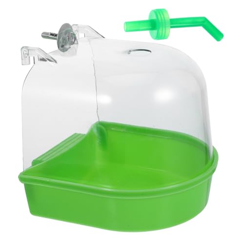 TOYZFRIENDY Vogelbadewanne für Käfig aus Robustem Kunststoff Hängende Papagei Badewanne mit Auslaufschutz Wiederverwendbar Installieren für Wellensittiche und Nymphensittiche von TOYZFRIENDY