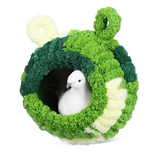 TOYZFRIENDY Warmes Samtiges Vogelbrutnest Mittlere mit Verstärkter Struktur Winter Vogelhäuschen für Wellensittiche und Kleinvögel Komfortables Vogelnest für Sicheren Rückzugsort von TOYZFRIENDY