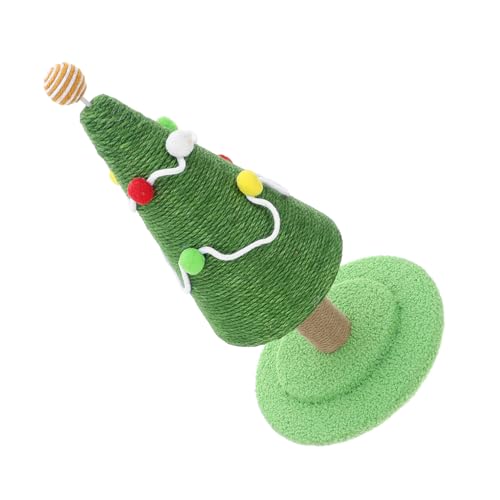 TOYZFRIENDY Weihnachtlicher Kratzbaum Katzenkratzpfosten Hoch Vertikal Katzenkletterbaum Natürliches Sisal Schutz Möbel Haustierspielzeug von TOYZFRIENDY
