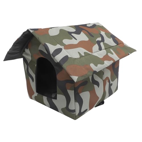 TOYZFRIENDY Winterfestes Winddichtes Katzenhaus für Draußen Kleines Isoliertes Outdoor katzenzelt mit Praktischem Schutz Wetterfestes Katzennest für Garten und Haustiere Komfortabler von TOYZFRIENDY