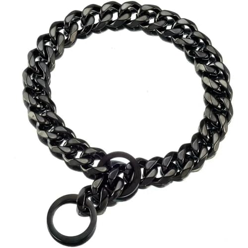15 mm Starkes Hundekettenhalsband aus Metall, Edelstahl, für das Training von Haustieren, Würgehalsband für große Hunde, Pitbull, Bulldogge, Silber, Gold, Show von TPIONEER