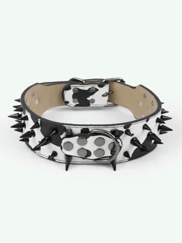 Spiked Studded Rivet PU Leder Hund Anti-Bite Collar Einstellbare Pet Collars Puppy Neck Strap von TPIONEER