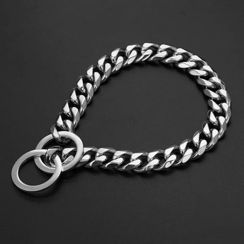 TPIONEER 15 mm breite kubanische Gliederkette für Hunde, goldfarbenes, strapazierfähiges Metallhalsband mit Schlupfkette, modisches Haustierschmuck-Accessoire von TPIONEER