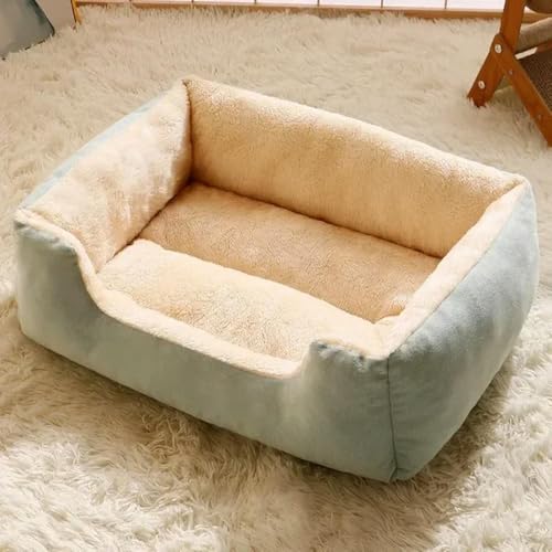 TPIONEER Bett für Hunde und Katzen, quadratisch, Plüschhütte, mittelgroße und kleine Hunde, Schlafsofa, Kissen, beruhigendes Hundebett, Haus, Haustierbedarf, Zubehör TPIONEER Bett für Hunde und Katzen, quadratisch, Plüschhütte, mittelgroße und kleine Hunde, Schlafsofa, Kissen, beruhigendes Hundebett, Haus, Haustierbedarf, Zubehör von TPIONEER