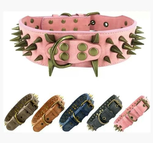 TPIONEER Cooles Hundehalsband mit Spikes und Nieten, Lederhalsbänder für Hunde, Pitbull, Bulldogge, Perro für mittelgroße und große Hunde, Boxer, Deutscher Schäferhund TPIONEER Cooles Hundehalsband mit Spikes und Nieten, Lederhalsbänder für Hunde, Pitbull, Bulldogge, Perro für mittelgroße und große Hunde, Boxer, Deutscher Schäferhund von TPIONEER
