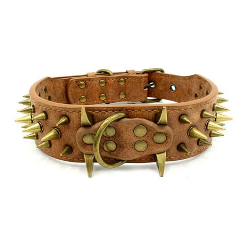 TPIONEER Das mächtige große Hundehalsband mit Nieten schützt den Hals des Hundes vor Bissen. Robustes und stilvolles Spike-Halsband für Mastiff und Pitbull. TPIONEER Das mächtige große Hundehalsband mit Nieten schützt den Hals des Hundes vor Bissen. Robustes und stilvolles Spike-Halsband für Mastiff und Pitbull. von TPIONEER