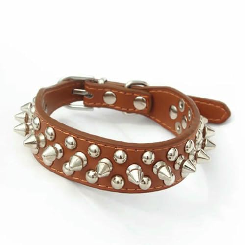 TPIONEER Gepolstertes Hundehalsband mit Bissschutz, Sport-Halsband mit Nieten und Spikes für kleine, mittelgroße und große Bulldoggen, Möpse und große Hunde von TPIONEER