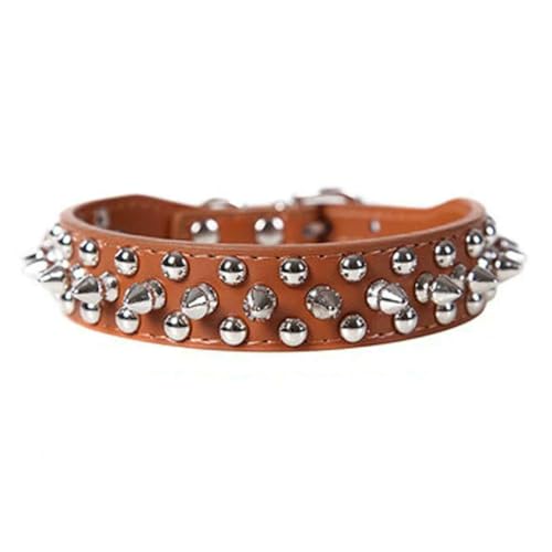 TPIONEER Hundehalsband aus PU-Leder im Punk-Stil, verstellbares Halsband mit Nieten und Spikes für kleine Hunde und Katzen, Anti-Biss-Design TPIONEER Hundehalsband aus PU-Leder im Punk-Stil, verstellbares Halsband mit Nieten und Spikes für kleine Hunde und Katzen, Anti-Biss-Design von TPIONEER