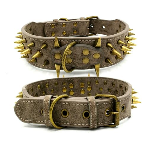 TPIONEER Hundehalsband für große Hunde, Cooles Hundehalsband mit Spikes und Nieten, Leder, Haustier für Deutschen Schäferhund, Mastiff, Rottweiler, Bulldogge TPIONEER Hundehalsband für große Hunde, Cooles Hundehalsband mit Spikes und Nieten, Leder, Haustier für Deutschen Schäferhund, Mastiff, Rottweiler, Bulldogge von TPIONEER