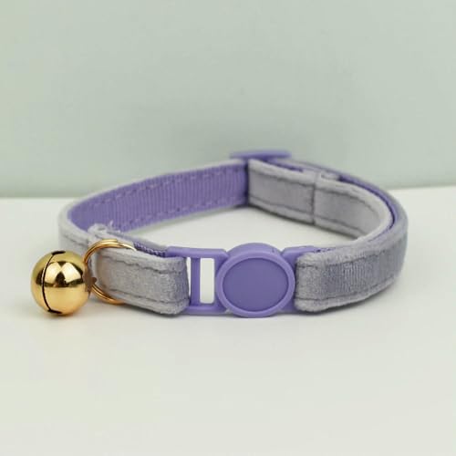 TPIONEER Katzenhalsband mit Schleife, verstellbar, Sicherheitshalsband für Haustiere, Samt, verhindert Ersticken der Katze von TPIONEER