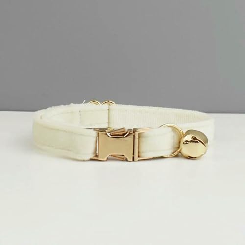 TPIONEER Personalisiertes Katzenhalsband aus Samt, Luxus-Katzenhalsband, INS Wind Velvet, personalisiert mit Namensschild, Glöckchen, Fliege von TPIONEER