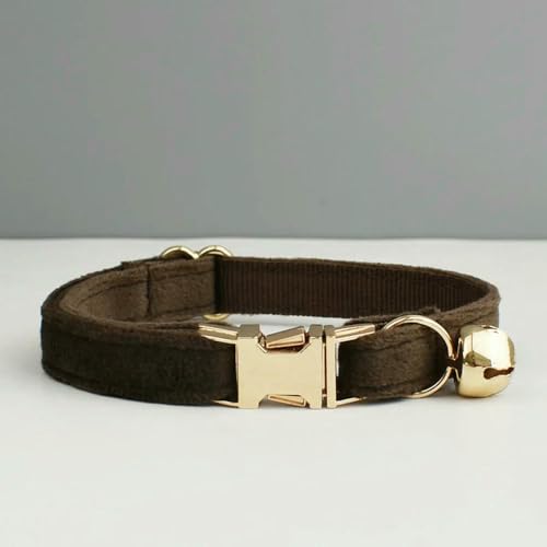 TPIONEER Personalisiertes Katzenhalsband aus Samt, Luxus-Katzenhalsband, INS Wind Velvet, personalisiert mit Namensschild, Glöckchen, Fliege von TPIONEER