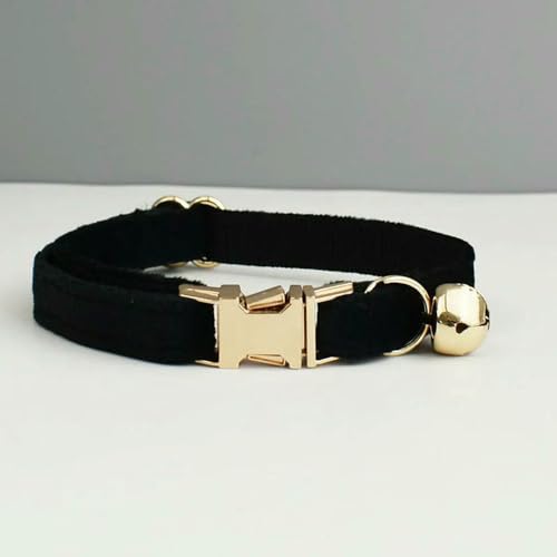 TPIONEER Personalisiertes Katzenhalsband aus Samt mit graviertem Namensschild, modisches Halsband mit Fliege im INS-Stil und Sicherheitsglocke für Katzen von TPIONEER