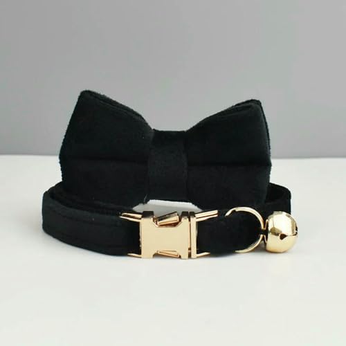 TPIONEER Personalisiertes Katzenhalsband aus Samt mit graviertem Namensschild, modisches Halsband mit Fliege im INS-Stil und Sicherheitsglocke für Katzen TPIONEER Personalisiertes Katzenhalsband aus Samt mit graviertem Namensschild, modisches Halsband mit Fliege im INS-Stil und Sicherheitsglocke für Katzen von TPIONEER