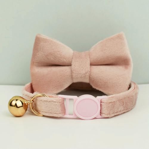 TPIONEER Sicherheits-Katzenhalsband mit Fliege, verstellbares Kätzchenhalsband aus Samt mit Glöckchen, Anti-Würge-Design für Hauskatzen TPIONEER Sicherheits-Katzenhalsband mit Fliege, verstellbares Kätzchenhalsband aus Samt mit Glöckchen, Anti-Würge-Design für Hauskatzen von TPIONEER