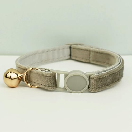 TPIONEER Sicherheits-Katzenhalsband mit Fliege, verstellbares Kätzchenhalsband aus Samt mit Glöckchen, Anti-Würge-Design für Hauskatzen von TPIONEER