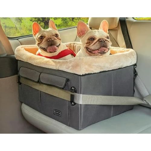 Waschbares Hundespielzeug, Hundesitzerhöhung für mittelgroße Hunde oder 2 kleine Hunde, mit patentierten Schnallen, Haustierzubehör für Zuhause und den Garten von TPIONEER