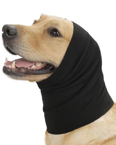 TPZORJX 1 Stück Happy-Kapuzenpullover für Hunde und Katzen, Lärm- und Gehörschutz, beruhigende Ohrenschützer, Ohr- und Windschutz, reduziert die Angst vor Feuerwerkskörpern, ideal nach Operationen von TPZORJX