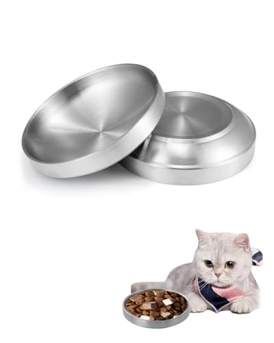 TPZORJX 2 Futternäpfe, Katzennapf, Flacher Edelstahl, Edelstahl-Katzennapf, Katzennapf, Metall 304, Futternapf, Katzennapf, tropfsicher, leicht zu reinigen TPZORJX 2 Futternäpfe, Katzennapf, Flacher Edelstahl, Edelstahl-Katzennapf, Katzennapf, Metall 304, Futternapf, Katzennapf, tropfsicher, leicht zu reinigen von TPZORJX