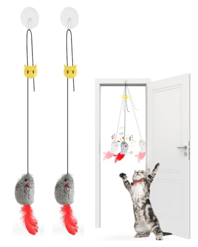 TPZORJX 2er-Pack Katzenspielzeug Selbstständige Tätigkeit Hängender Türrahmen Flexible Maus mit Sound-Emitter,Keine Batterien erforderlich,interaktives Katzenspielzeug Mausspeilzeug mit Federschwanz TPZORJX 2er-Pack Katzenspielzeug Selbstständige Tätigkeit Hängender Türrahmen Flexible Maus mit Sound-Emitter,Keine Batterien erforderlich,interaktives Katzenspielzeug Mausspeilzeug mit Federschwanz von TPZORJX